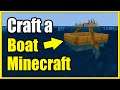 How to Make a Boat in Minecraft Survival Mode (Recipe Tutorial)