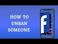 How to Unban Someone on Facebook Page 2021