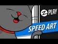 Criando Desenho do Emote do Gato da Nat | Arte Digital | Speed Art pt br
