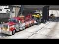 GTA 5 Real Life Mod #186 Towing A Dump Truck That Bed Was Stuck Up & Hit A Bridge