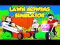 LAS MAQUINAS DE CORTAR EL CESPED MAS PODEROSAS DE ROBLOX! 😎 Lawn Mowing Simulator