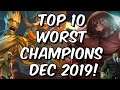 Top 10 WORST Champions Dec 2019 - The Solid Meme Tiers - Marvel Contest of Champions