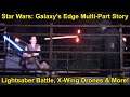Kylo Ren & Rey Lightsaber Battle & X-Wing Drones - Full Show at Rise of the Resistance Media Event