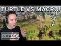 Age of Empires 4: MACRO GAME - Turtle English vs Macro French! (Live Gameplay)