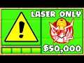 Can ONLY LASER Upgrades BEAT 12 TEMPLES LATEGAME In BANANZA!? (Bloons TD Battles)