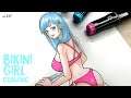How to draw Sexy Bikini Anime Girl | Manga Style | sketching | anime character | ep-337