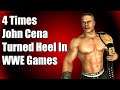 4 Super Rare Times John Cena Turned Heel In WWE Games