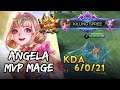 Angela No-Deaths MVP Gameplay with Mage Build | Mobile Legends | MLBB