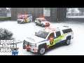 GTA 5 Mod York Region Paramedic Services EMS Rapid Response Chevy Silverado Responding In The Snow