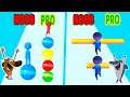 Perfect Level #67 NOOB VS PRO VS HACKER in Roof Rails, Stack Rider -game android ios Zig vs Sharko