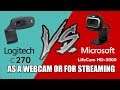 Logitech C270 VS Microsoft Lifecam HD-3000 As A Webcam Or For Streaming