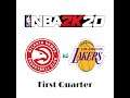 Nba 2k20 Atlanta Hawks Vs Los Angeles Lakers | 1st Quarter | My Career