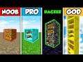 NOOB vs PRO vs HACKER vs GOD : HOUSE INSIDE BLOCK CHALLENGE in Minecraft! (Animation)