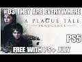 #03 They are everywhere, A Plague Tale Innocence, free with PS+ July, Playstation 5, gameplay