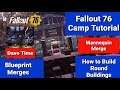 Fallout 76 Camp Building Tutorial ( How to build The Merge Studio + Mannequin Merges )