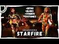 Injustice 2 👊 STARFIRE - All Costumes, intro, Blows, Combos