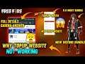 Why Topup Website Not Working 😤 || Garena Answer ? || New Jazz Cash Topup Method || Garena Free Fire