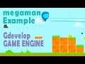 GDevelop Game Engine: Run and shoot MegaMan Example