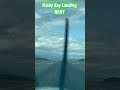 Landing with rain at RKNY