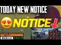 😎🔥New Notice in Battlegrounds Mobile India | Krafton Official notice of data Transfer missing items