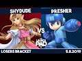Presher (Megaman) vs ShyDude (Zelda/Palutena) | Losers Top 8 | The Launch Pad #5