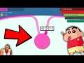 SHINCHAN & FRANKLIN playing PAPER.IO 2 First Time HINDI | Shinchan funny gameplay Pinchan Franklin