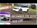 FREE Forzathon Shop Car December 5TH 2019 Forza Horizon 4 December 2019 Horizon Holiday Calendar FH4
