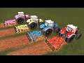 TRACTORS vs CULTIVATORS! | Fendt 1038 and MULTICOLOR JOB! Farming Simulator 19