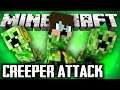 BÜTÜN CANAVARLARA KARŞI DÜNYAYI KORUMAK | Minecraft Minigame Creeper Attack
