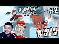 El Pinguino y Santa en el Mundo de Plastilina | Navidad Human Fall Flat | Juegos Karim Juega