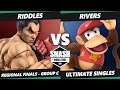SWT NA East Group C - Riddles (Terry, Kazuya) Vs. Rivers (Diddy Kong) Smash Ultimate Tournament