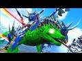 Bionic King Ghidorah Caçando o Gigantesco Toxic Varan! Monster Dinossauros Ark Survival Evolved