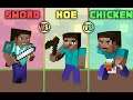 Surprising Noobs With Gear, But They Use it to Fight To The Death | Minecraft