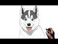 How To Draw A Wolf/Husky Puppy | Step By Step |