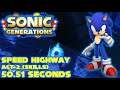 Sonic Generations Speed Highway Act 2 Speedrun (Skills) 50.51 Seconds