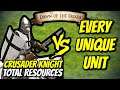 CRUSADER KNIGHT vs EVERY UNIQUE UNIT (Total Resources) | AoE II: Definitive Edition
