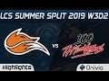 FOX vs 100 Highlights LCS Summer 2019 W3D2 Echo Fox vs 100Thieves LCS Highlights by Onivia