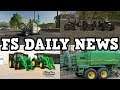 JOHN DEERE BALER, CUSTOM MODDING, AND TONS OF MODS IN TESTING | FS DAILY NEWS | Farming Simulator 19