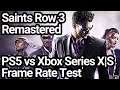 Saints Row 3 Remastered PS5 vs Xbox Series X|S Frame Rate Comparison