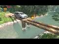 CARS VS LOG BRIDGE SPEED BUMP - BeamNG.drive | BeamNG-Cars TV