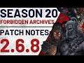 Diablo 3 Season 20 Forbidden Archives | 2.6.8 PTR Patch Notes