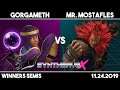 Gorgameth (Menat/Guile) vs Mr. Mostafles (Akuma) | SFV Winners Semis | Synthwave X #11