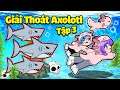 HUY NOOB GIẢI CỨU GIA ĐÌNH AXOLOTL KHỎI CÁ MẬP TẤN CÔNG*HUY NOOB SỐNG TRONG GIA ĐÌNH AXOLOTL TẬP 3💀🦈