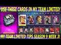 MY TEAM LIMITED TIPS! USE THESE CARDS IN THE FINAL WEEKEND OF MY TEAM LIMITED!