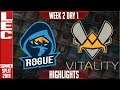 RGE vs VIT Highlights | LEC Summer 2019 Week 2 Day 1 | Rogue vs Vitality