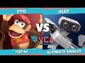 VCA 2021 Top 64 - vyQ (Diddy Kong) Vs. AleX (ROB) SSBU Ultimate Tournament