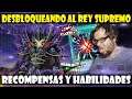 DESBLOQUEANDO AL REY SUPREMO/SUPREME KING | MIRANDO SUS RECOMPENSAS Y SKILLS - DUEL LINKS