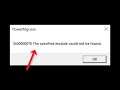How To Fix The Specified Module Could Not Be Found Windows 11 / 10 / 8 / 7