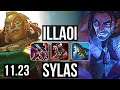ILLAOI vs SYLAS (TOP) | 2.5M mastery, 7/1/4, 600+ games, Dominating | NA Diamond | 11.23