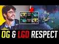OG.Ceb & PSG.LGD.y' starts the game with a RESPECT TIP - NEW IMBA OFFLANE